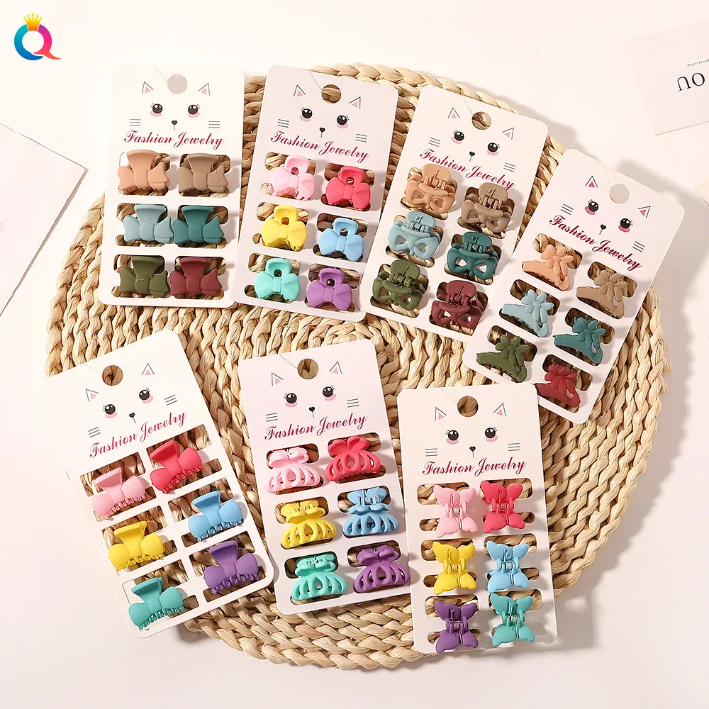 

Small Acetate Hair Claws Korean Fashion Minimalist Morandi Color Hair Clips for Fine Hair Non Slip Side Bangs