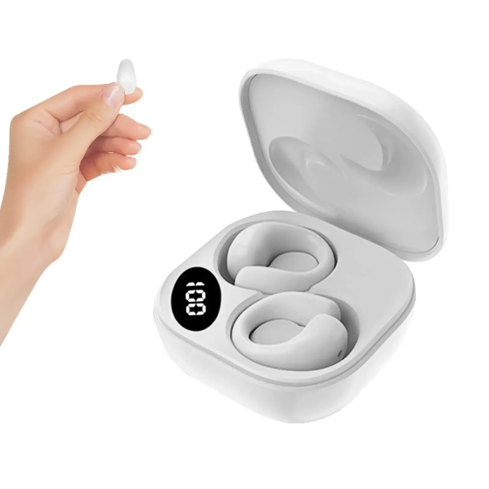 

Ear Clip on Earphones Wireless Bluetooth Open Headphones with Mic for Phones Smart Touch Control Earbuds for Sports for Xiaomi