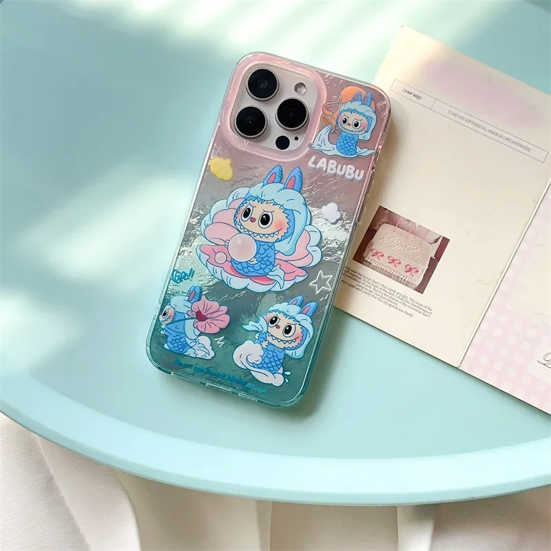 Luxury Shiny shell Cartoons pattern Phone Case for Apple iPhone 15 14 ProMax 13 12 Pro Max Cover Women Girls Kawaii Soft Cases image 2