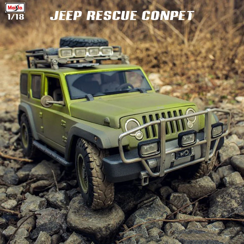 Maisto 1:18 New Jeep Rescue Conpet Hummer H1 alloy car model simulation car decoration collection gift Die casting model boy toy