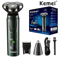 3in1 Kemie Foil Shaver Kenei IPX7 Waterproof Epilator Kamel Shaving Machine Keimei Beard Ear Trimmer Keimi Nasal Cutting Clipper