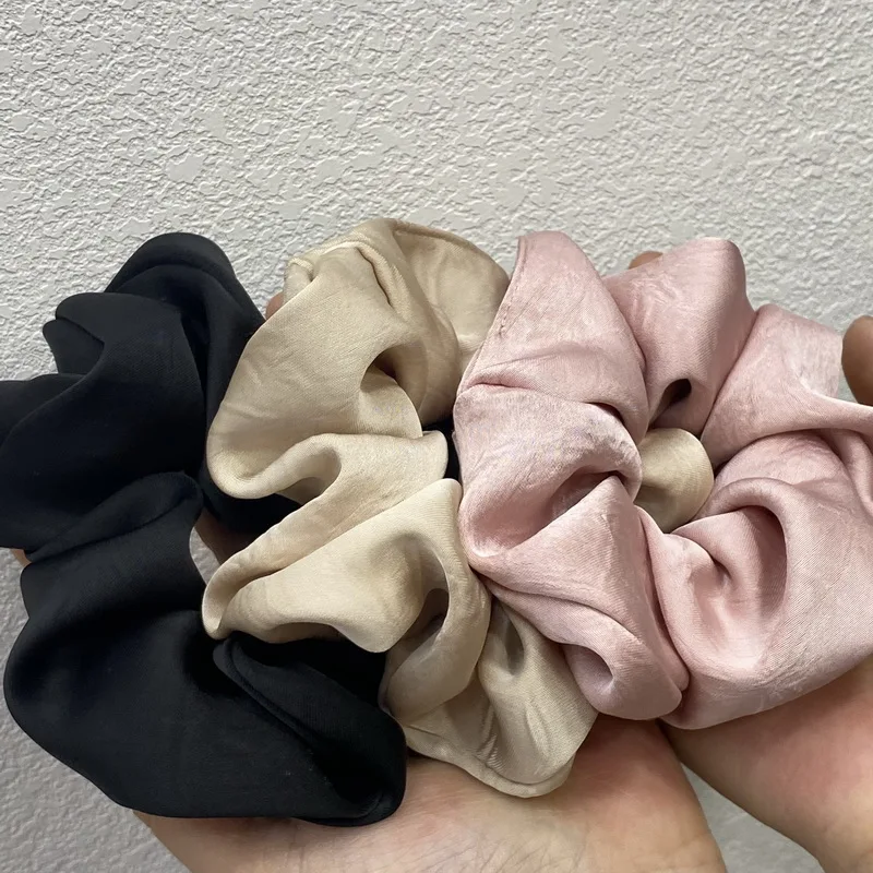 

fashion silk hair scrunchies for women elastic satin hair tie print hair bands elegant hair rope chouchou soie