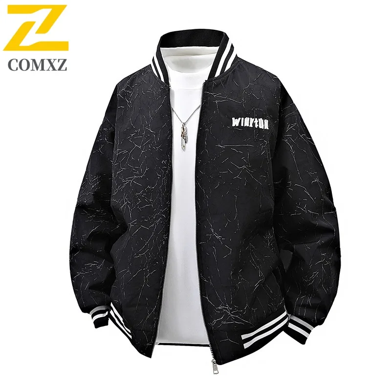 

COMXZ 2025 3D оригинальная Copyright Factory Main Push Spring, новая высококачественная студенческая бейсбольная куртка с длинными рукавами, молодежное свободное пальто