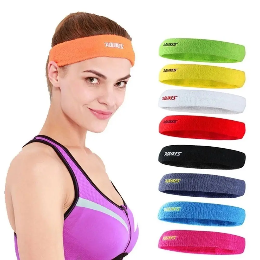 

Cotton Yoga Fitness Elasticity Hairband High Elastic Non-slip Absorb Sweat Head Band Towel Headband Refined Sports Head Band
