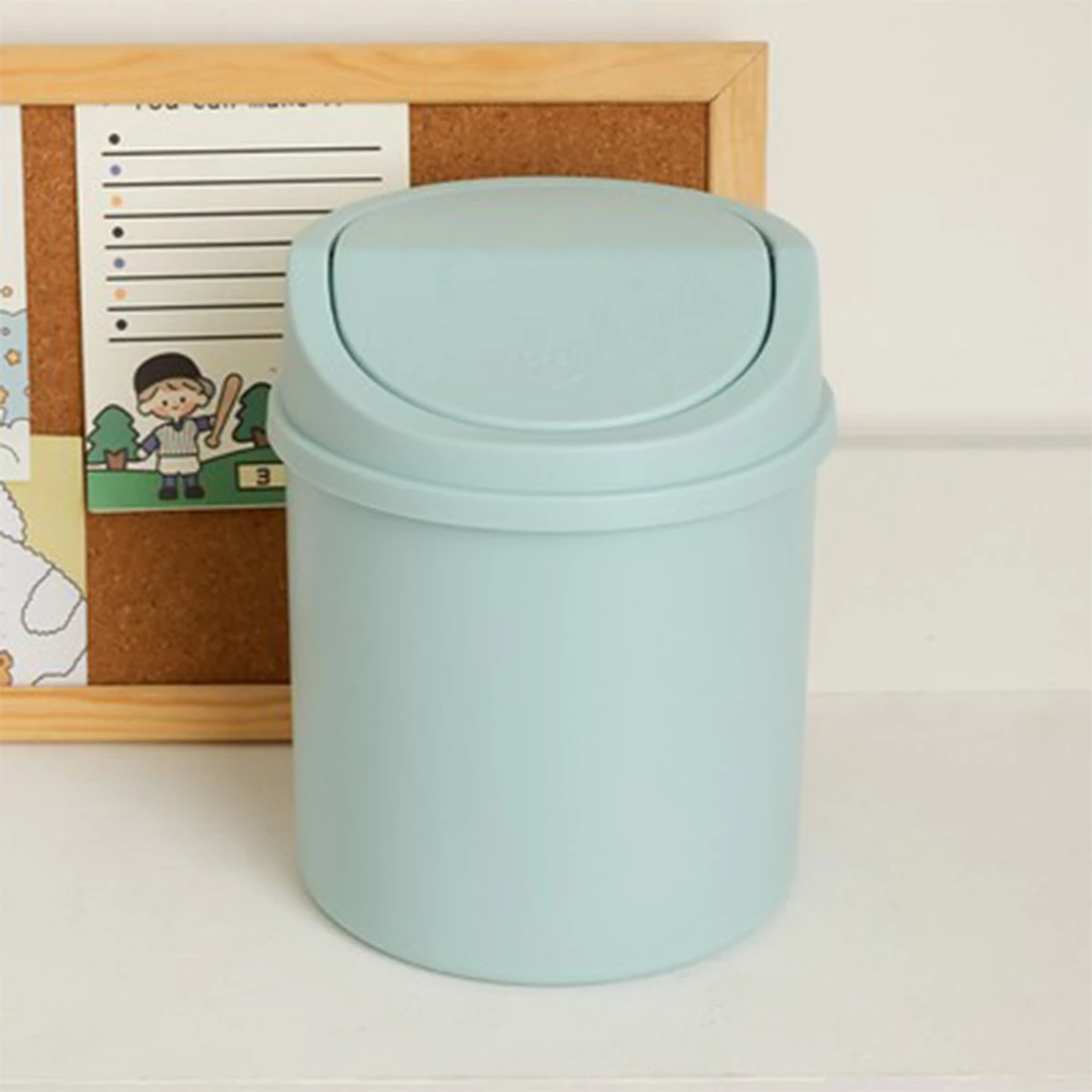 1pc- Shake-lid trash can Home Mini trash can Creative living room table with lid wastebasket