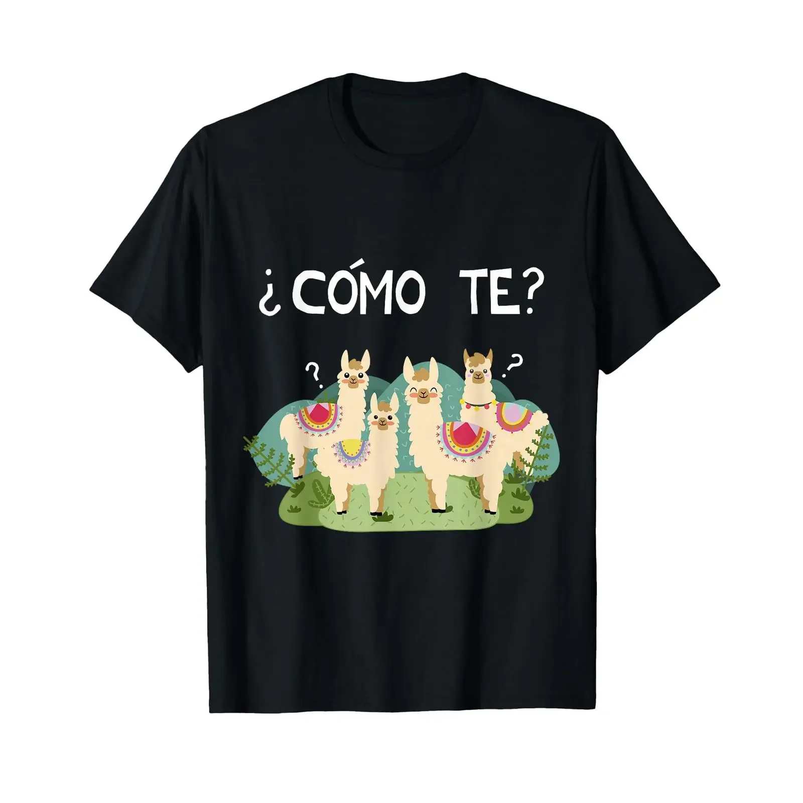Funny Spanish T Shirt Como Te Llama vintage Washed Soft Breathable Top For Everyday Wear Stylish Stretched fashion Slightly