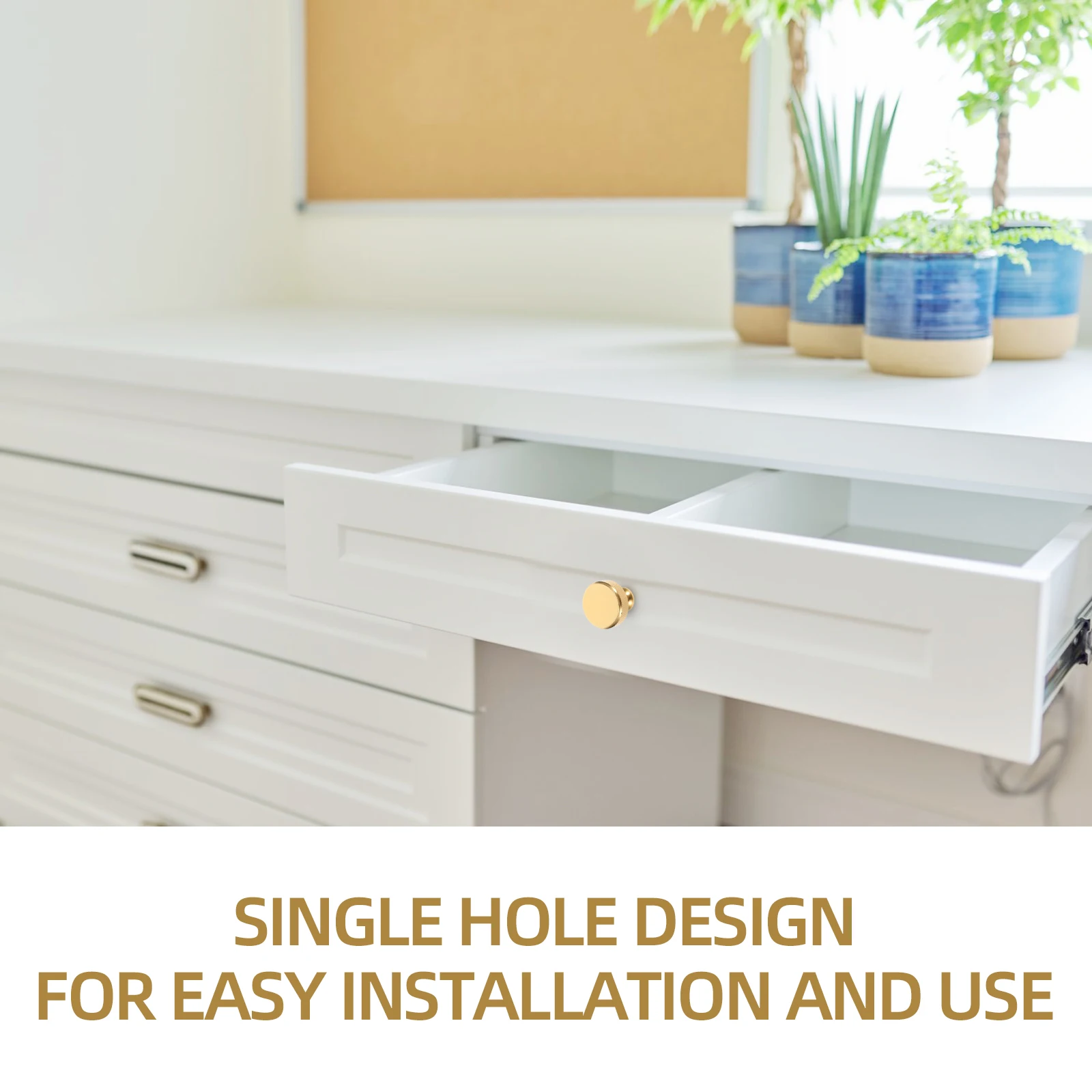 

5pcs Golden Handles Cabinet Pulls Drawer Dresser Knobs Hardware 5302-30 Diameter Durable Zinc Suitable Furniture