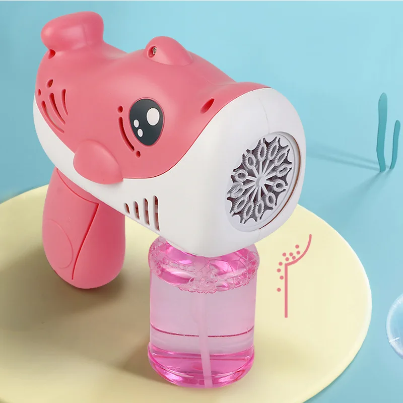 Children Summer Bubbles Gun Toys Boy Kids Twelve Holes Electric Fully Automatic Handheld Burst Water Gun Outdoor Activities Toys