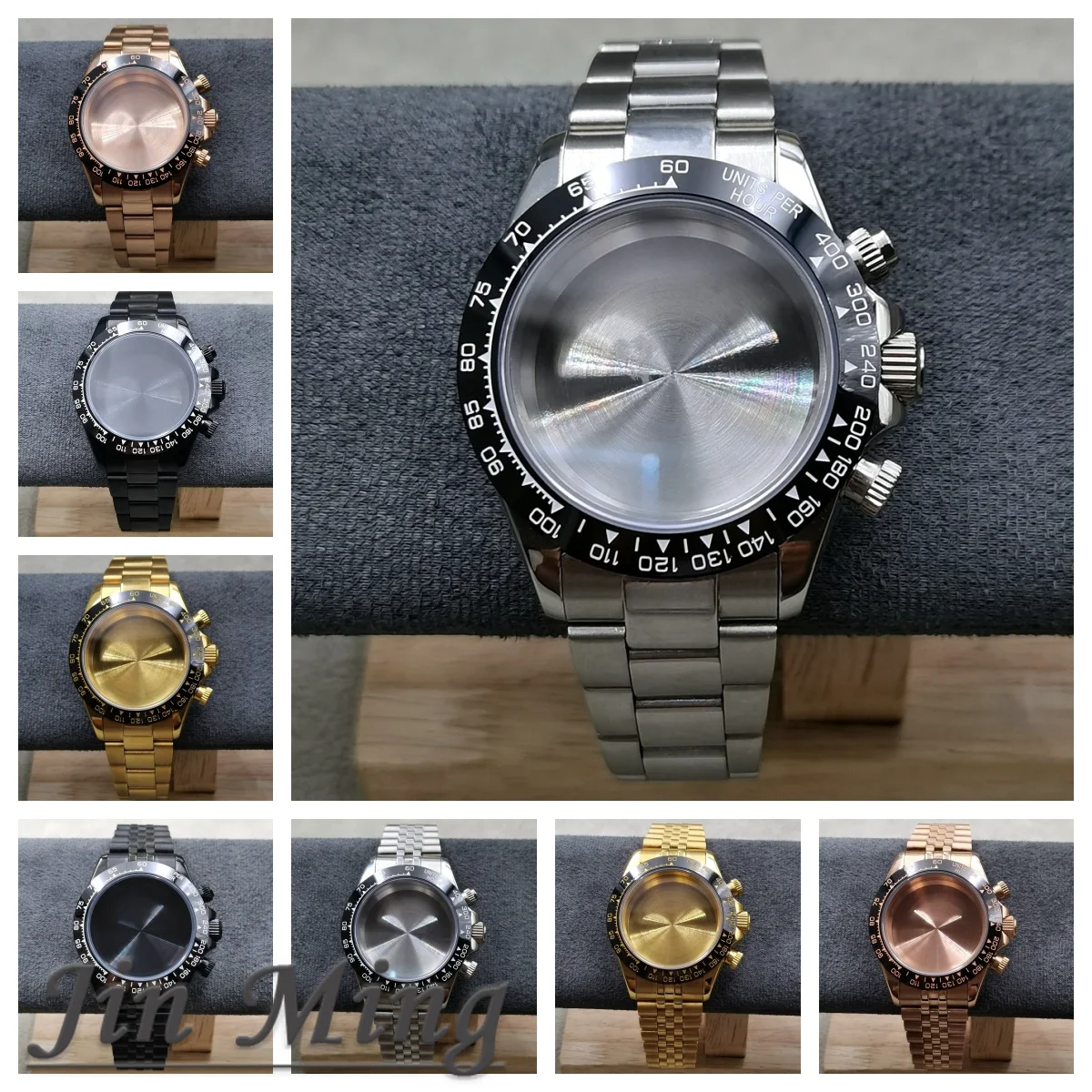 

Высококачественный сапфировый кристалл 40 мм для циферблата часов с механизмом VK63 VK63A, водонепроницаемые аксессуары для часов из нержавеющей стали 904L