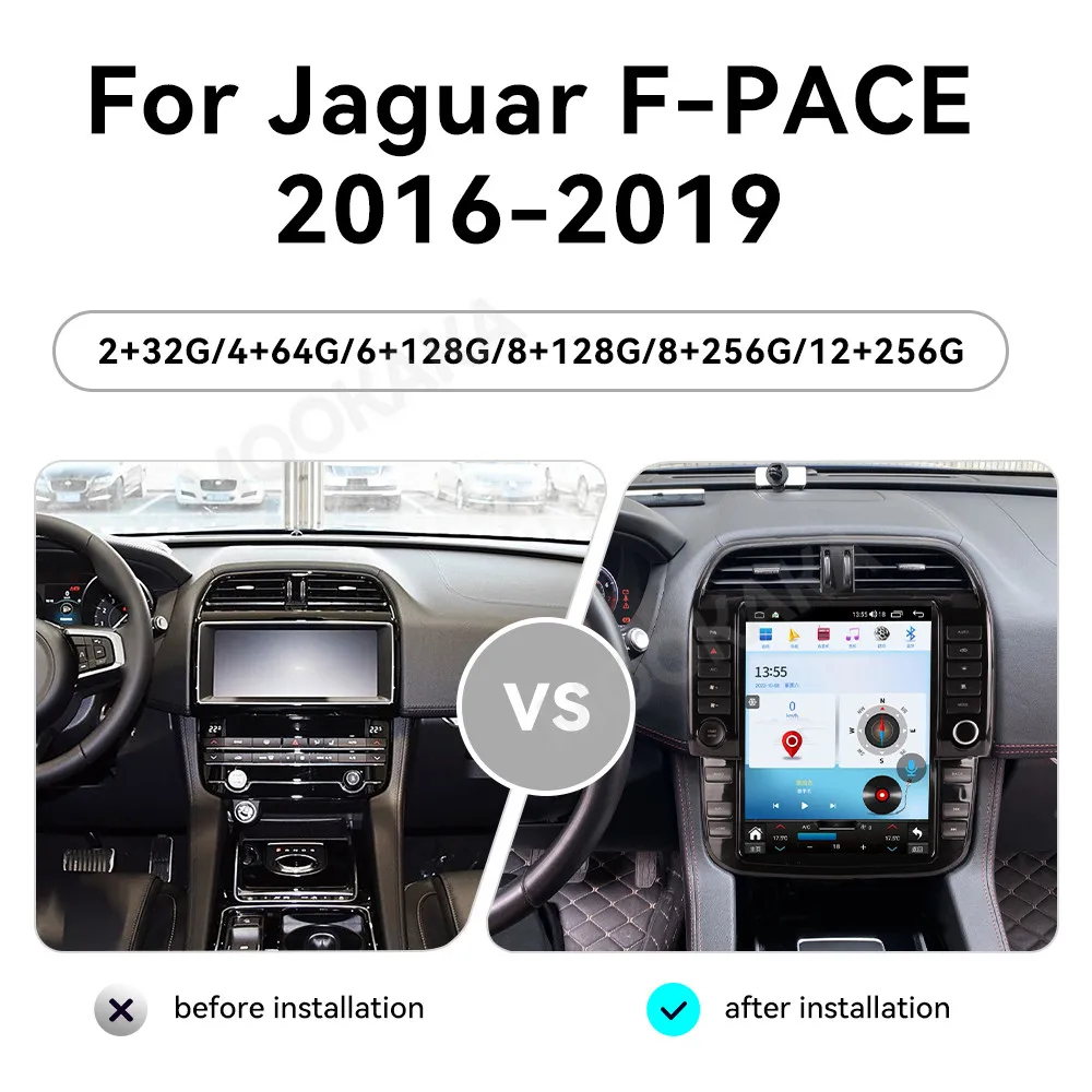 

Автомобильный мультимедийный плеер с беспроводным подключением для Jaguar F-pace 2016-2019, CarPlay, Android Auto, автомагнитола, GPS-навигация, Wi-Fi