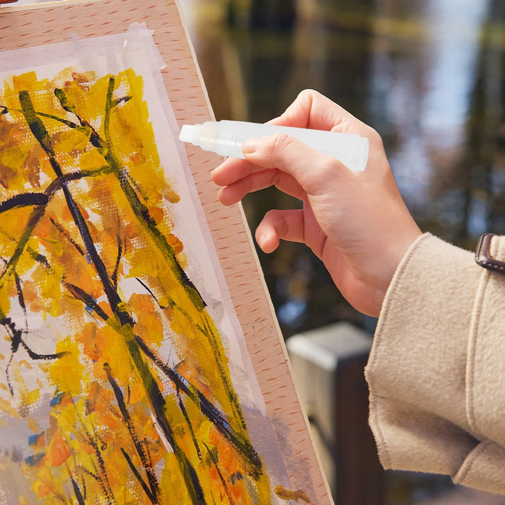 2 قطعة علامات الطلاء الفارغة القابلة لإعادة الملء أقلام الطلاء برأس مسطح DIY بها بنفسك الفن الكتابة على الجدران في الهواء الطلق تسجيل الخشب المعادن السائل الطباشير #2