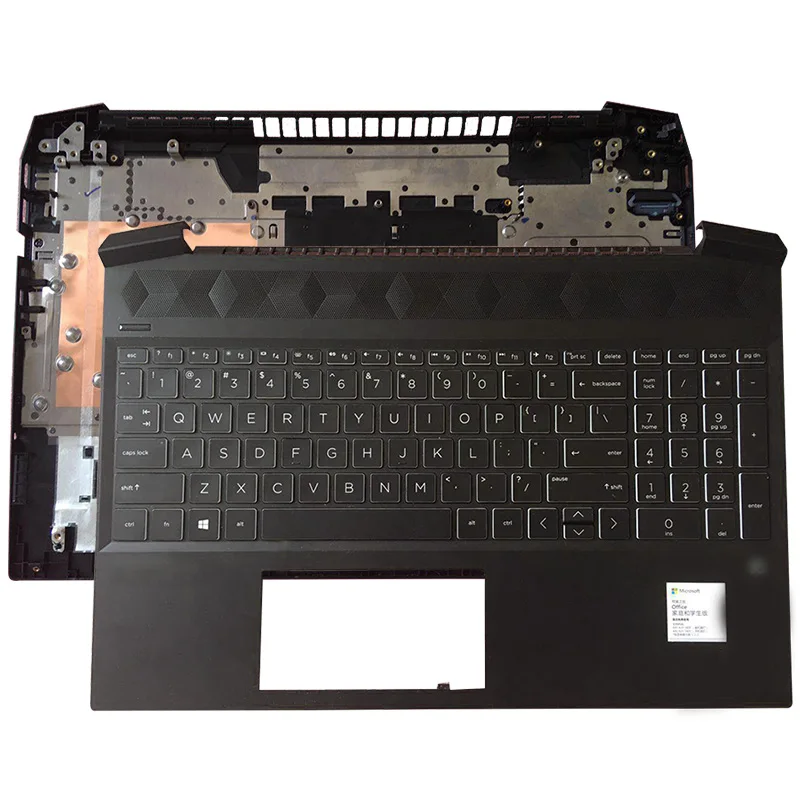 Original 95% NEW For HP Pavilion Gaming 15-EC 15-ec0000 Laptop Palmrest Upper Case US Backlit Keyboard L72598-001