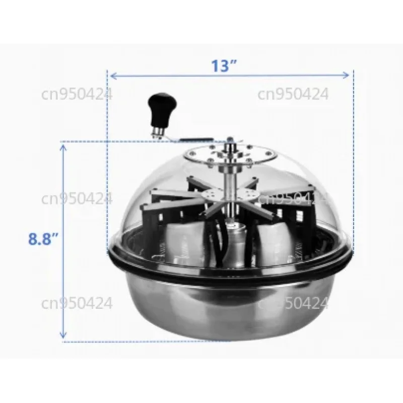 

Manual Sprout Trimmer with Stainless Steel Blades Twisted Rotary Cutting Transparent Dome Trimmer