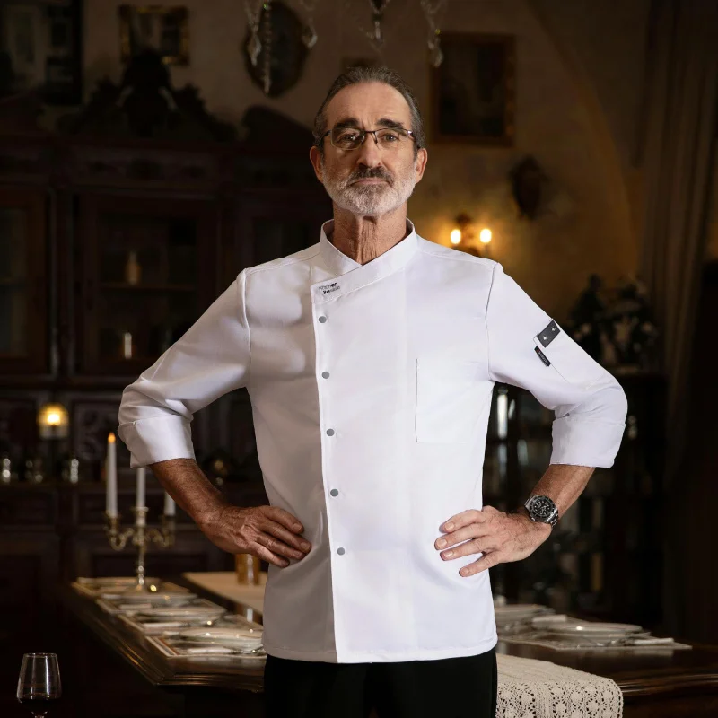 Ropa de trabajo para Chef, manga larga, Otoño Invierno, restaurante, cocina, cocina occidental, Catering, cantimplora, hornear pasteles, pan, ropa