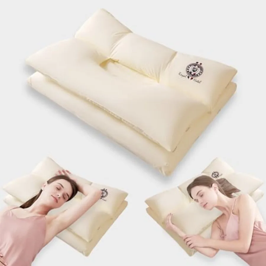 

Cervical Neck Pillow for sleeping Ergonomic Design Bed Pillow for Side/Back/Stomach Sleeper Dual-Height Support Pillow for Neck