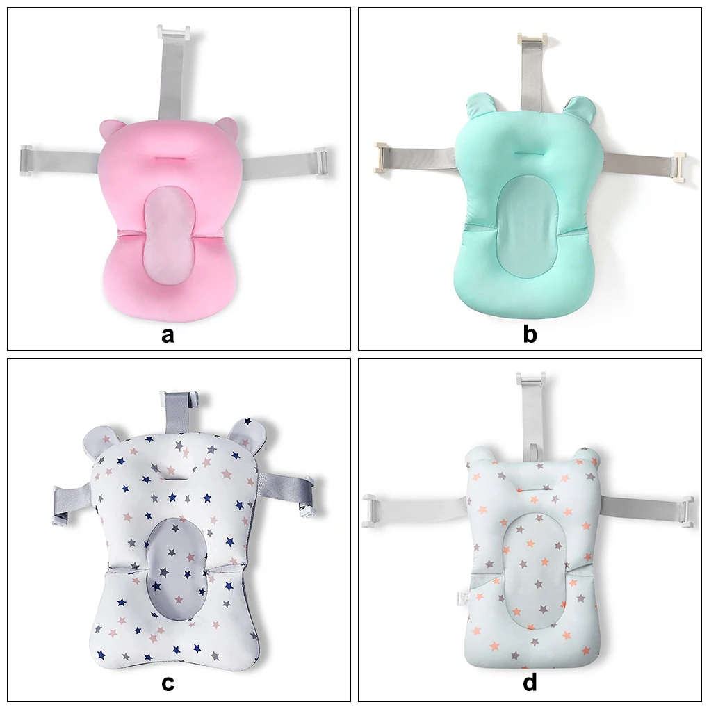 مقعد حمام الطفل، وسادة دعم كرسي الرضع الآمنة، شبكة قابلة للغسل، وسادة استحمام ناعمة للجسم مع أشرطة #2