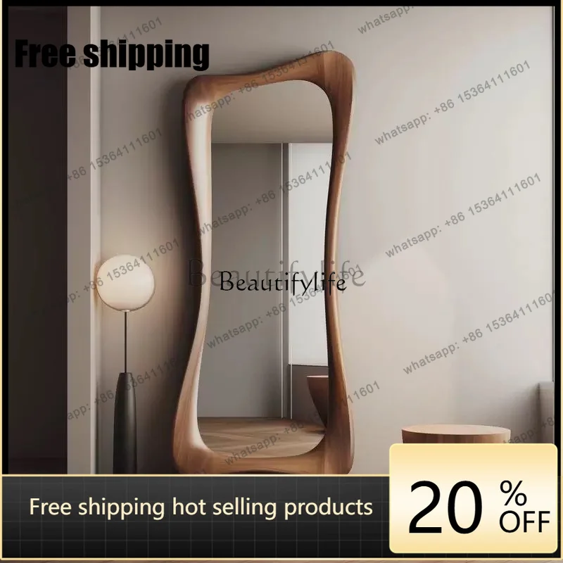 Hot Verkaufte Produkte *French Retro Floor-to-ceiling Mirror Special-shaped Wall-mounted Medieval American Full-length Mirror Wa