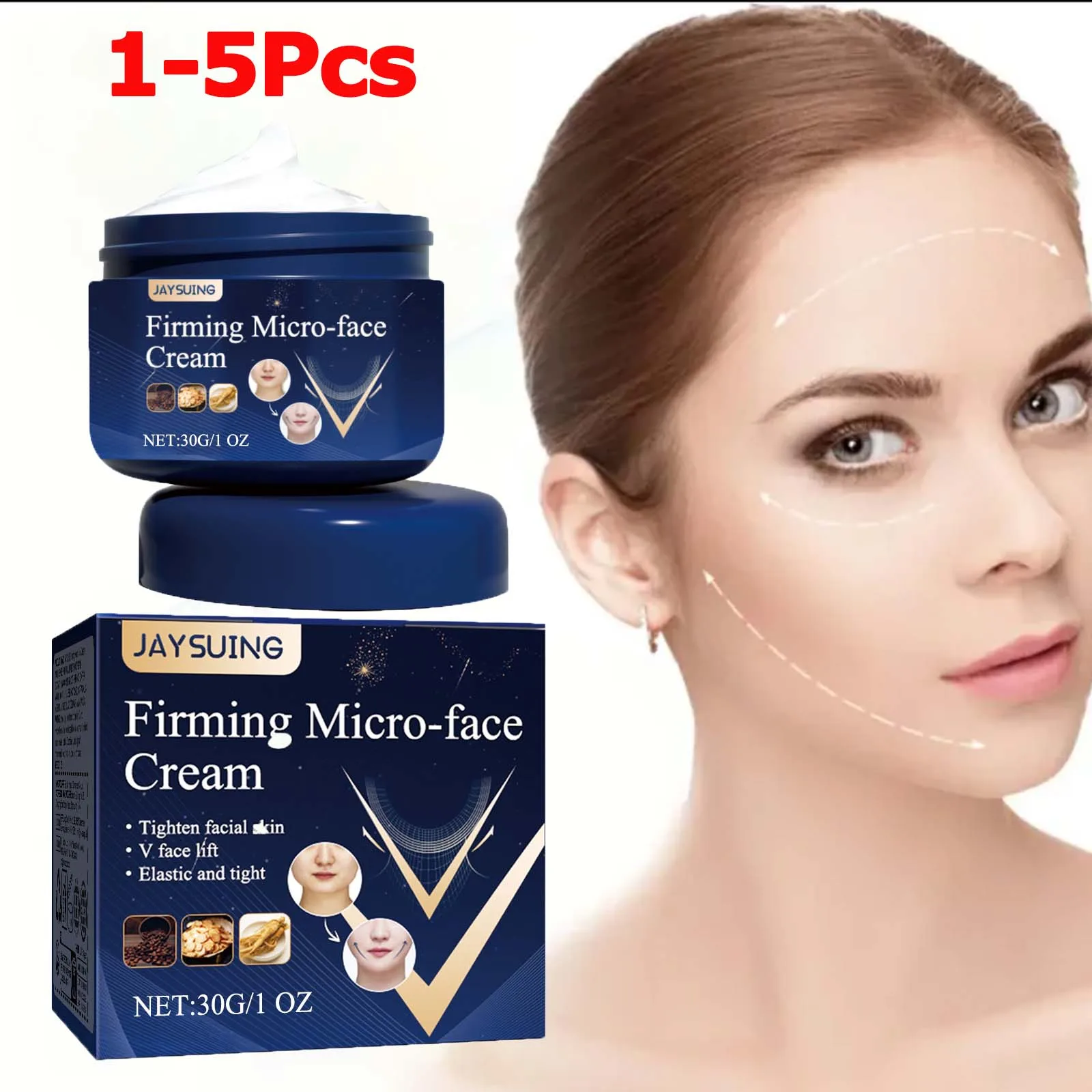 V-Shape Slimming Cream Tighten Mandibular Line Double Chin Lift Firming Face Fat Burning Massage V Face Cream Facial Skin Care