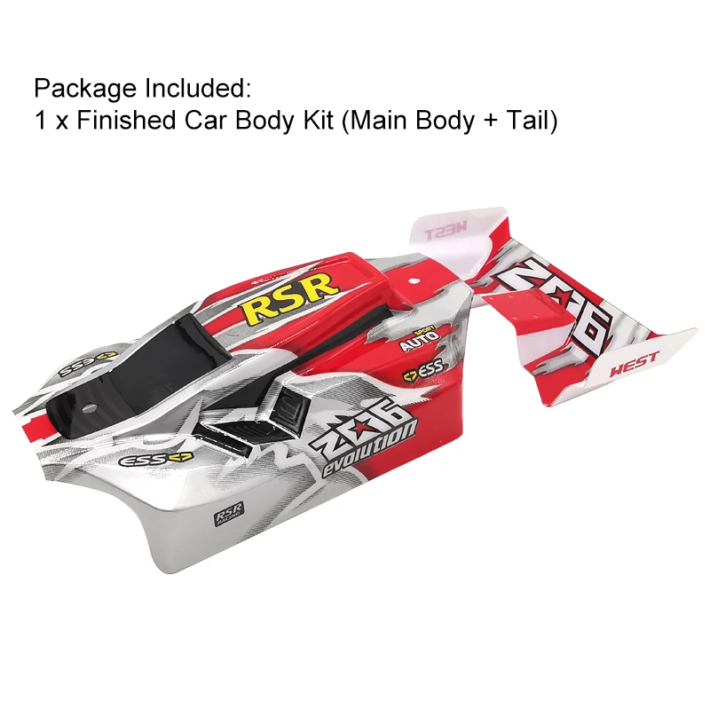 Car Body Shell Kit PVC Printed Car Body RC Car Parts Remote Control Accessories for WLtoys 1/14 144001 High Speed Racing RC Car