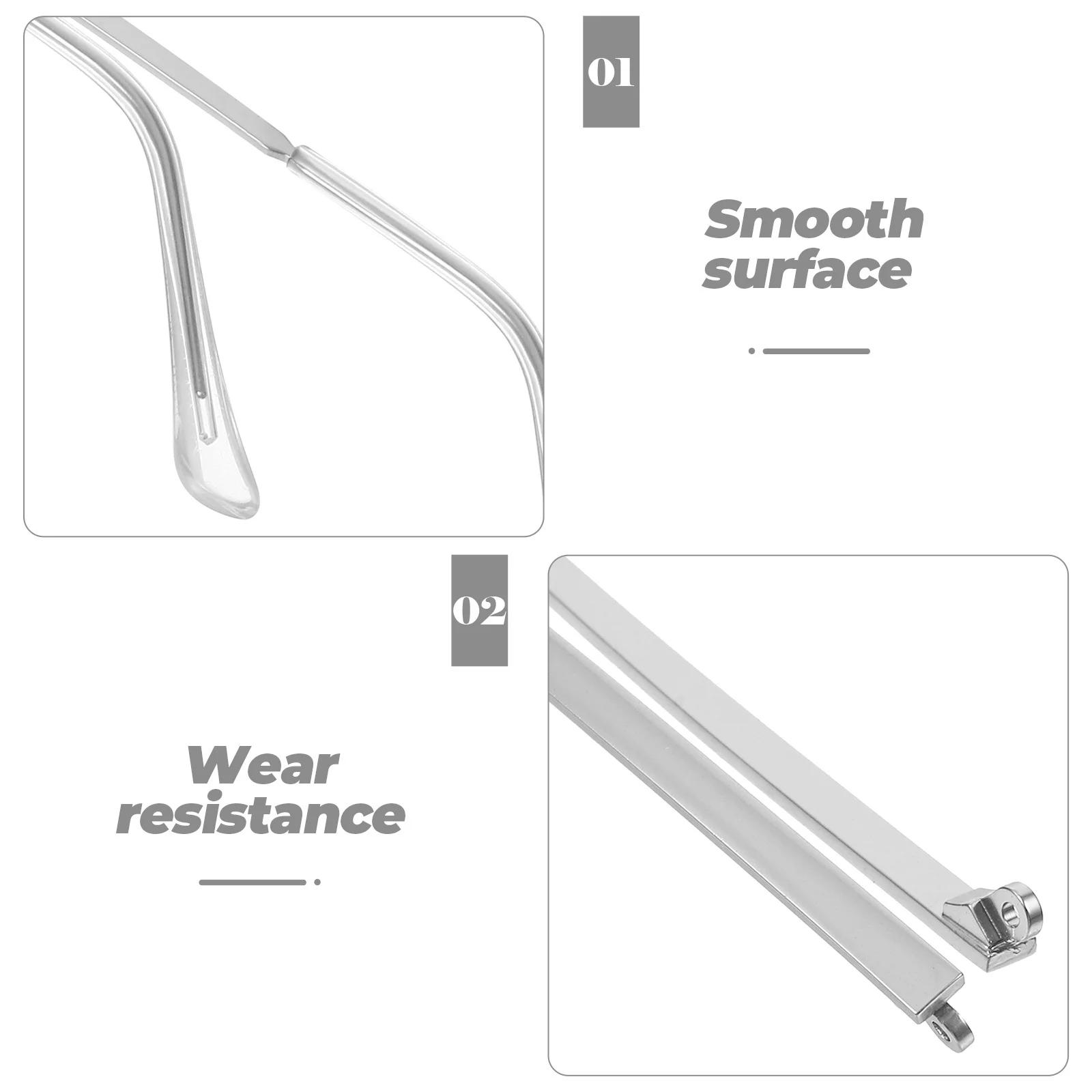 

1Pair Eyeglasses Arm Replacement Metal Temple Parts Durable Easy to Install Save Time Efforts Eyeglasses Arms Replacement