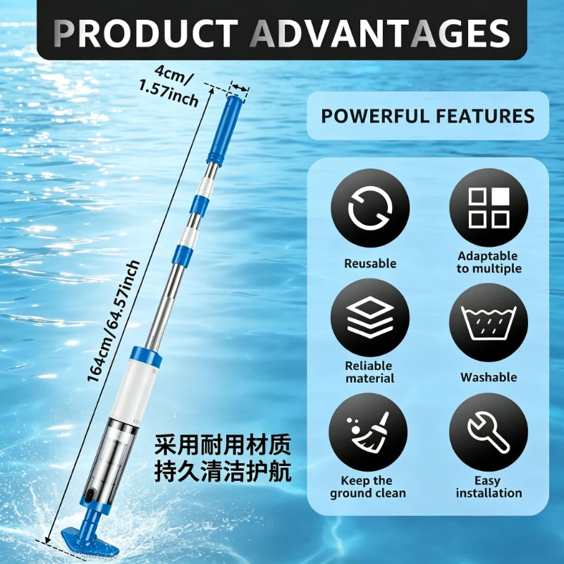 2026 NEW Portable Cordless Pool Vacuum Cleaner Rechargeable Handheld for Swimming Pool Fish Tank Spas Hot Tubs