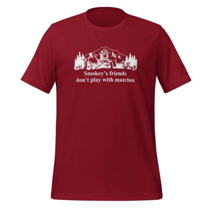 Outer Banks John B Smokey's Friends Don’t Play with Matches T-Shirt Soft Lightweight Style Mens Graphic Tshirts Short-sleev