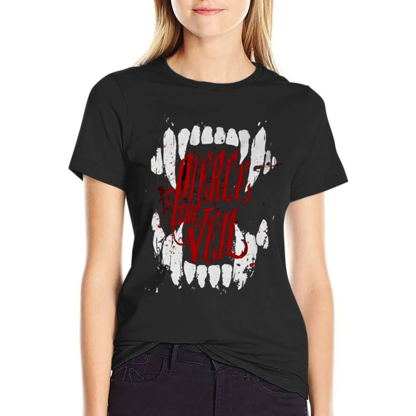 

Pierce the Veil red T-Shirt sweat summer top quick-drying white t-shirt dress for Women sexy