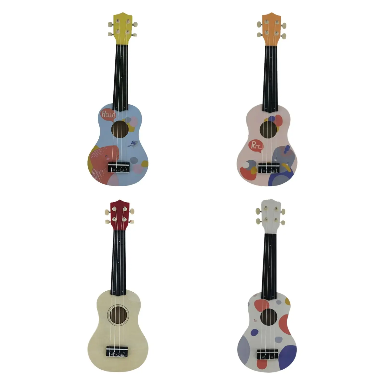 Kids Ukulele Toy 4 Strings Music Educational Toy Small Guitar 21 inch Wooden Ukulele for Boys Girls Toddlers Birthday Gifts