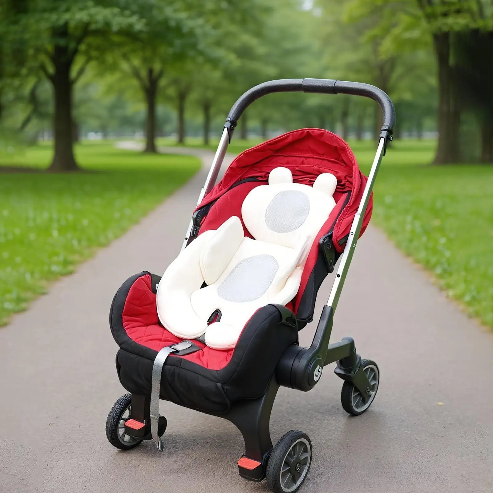 

Baby Car Seat Insert Baby Car Seat Head And Body Support Reversible Stroller Padding Liner For Toddler Trips Shopping Airplane