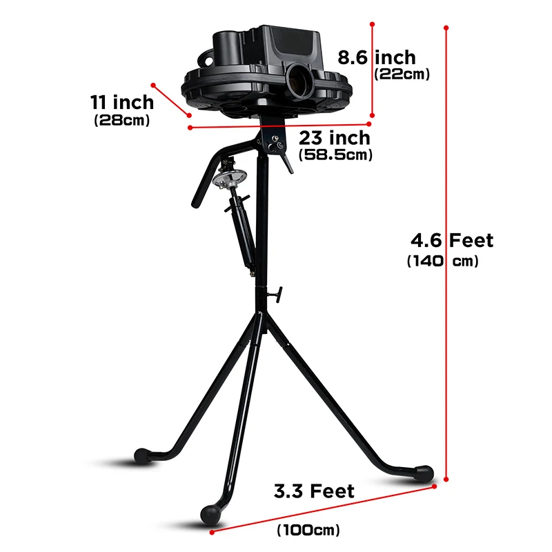 เครื่องขว้างเบสบอลแบบล้อหมุนคู่ ปรับความเร็ว ความสูง และมุมได้ ใช้สำหรับฝึกขว้างและรับ