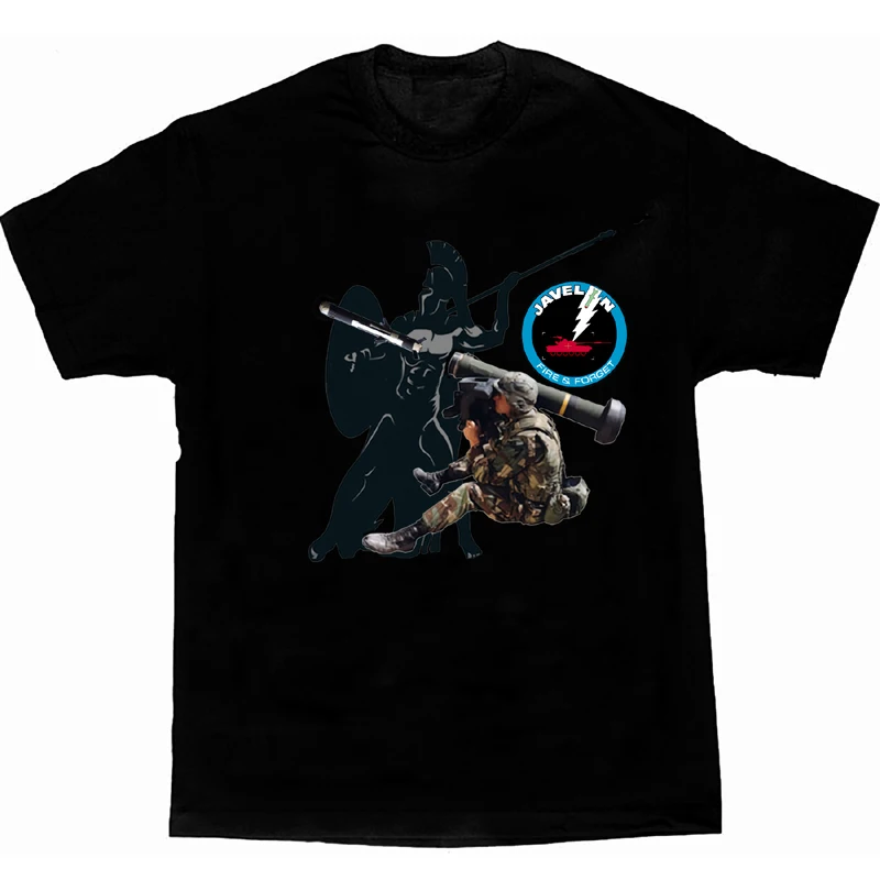 

Spartan Warrior Ukrainian Army Javelin Antitank Missile Defend Ukraine T-Shirt. Summer Cotton Short Sleeve O-Neck Mens T Shirt