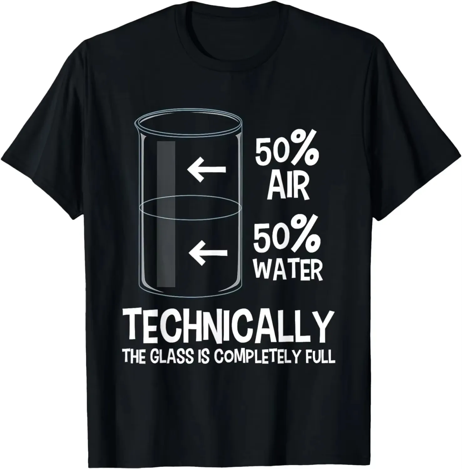 2026 Fashion New Technically Full Glass Chemistry Humor Science Graphic Tee Soft Cotton T-Shirt for Men