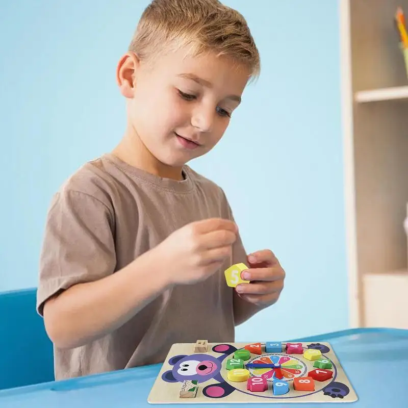 Holz Lehre Uhr Form Farbe Sortierer Spielzeug Kognitive Frühen Lernen Pädagogisches Spielzeug Lustige Form Farbe Sortierer Spielzeug Für