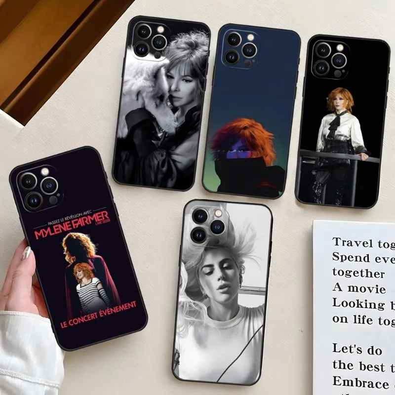 Singer Mylene Farmer Phone Case For Iphone 15 Pro Max 14 Mini 13 12 11 X Xr Xs 6 15 7 8 Plus Back Cover