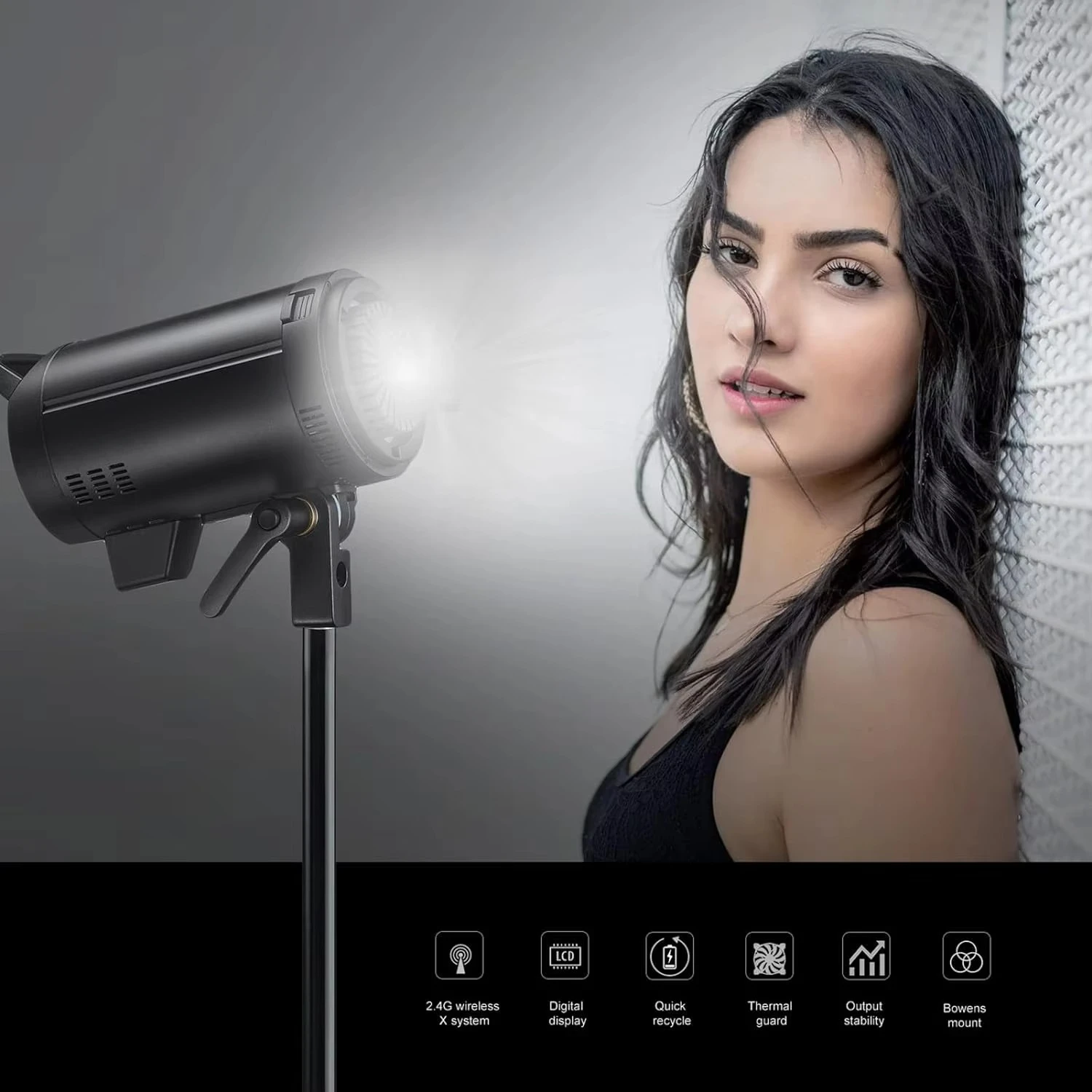 Built-in 2.4G Wireless Professional Studio Strobe Flash Light