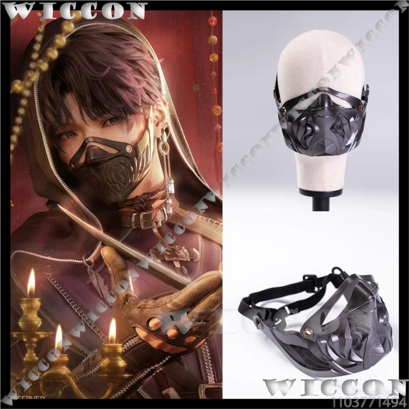 

Rafayel Mask Game Love And Deep Space Cosplay Prop Wandering Through The Night Black Qi Yu Halloween Carnival Outfit Roleplay