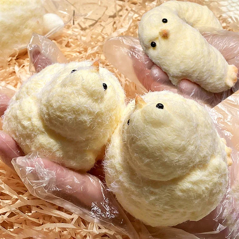 

Детские флокированные куриные пальцы, музыкальная силиконовая плюшевая курица с медленным отскоком, мягкие пальцы, сенсорные декомпрессионные игрушки