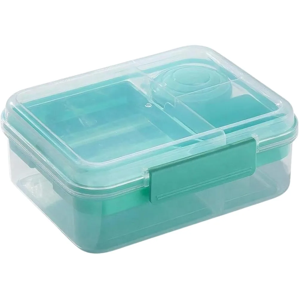 1 pçs portátil dividido lancheira piquenique salada recipiente de frutas portátil commuter caixa de refeição estudante recipiente de preservação de alimentos