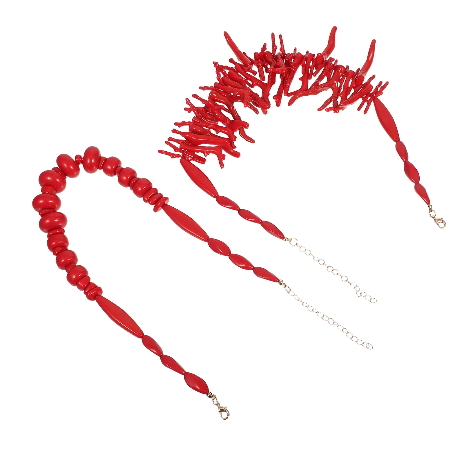 

5pcs 5 Count Boho Beaded Necklace Vintage Bohemian Necklaces Choker Jewelry Beach Accessories for Women