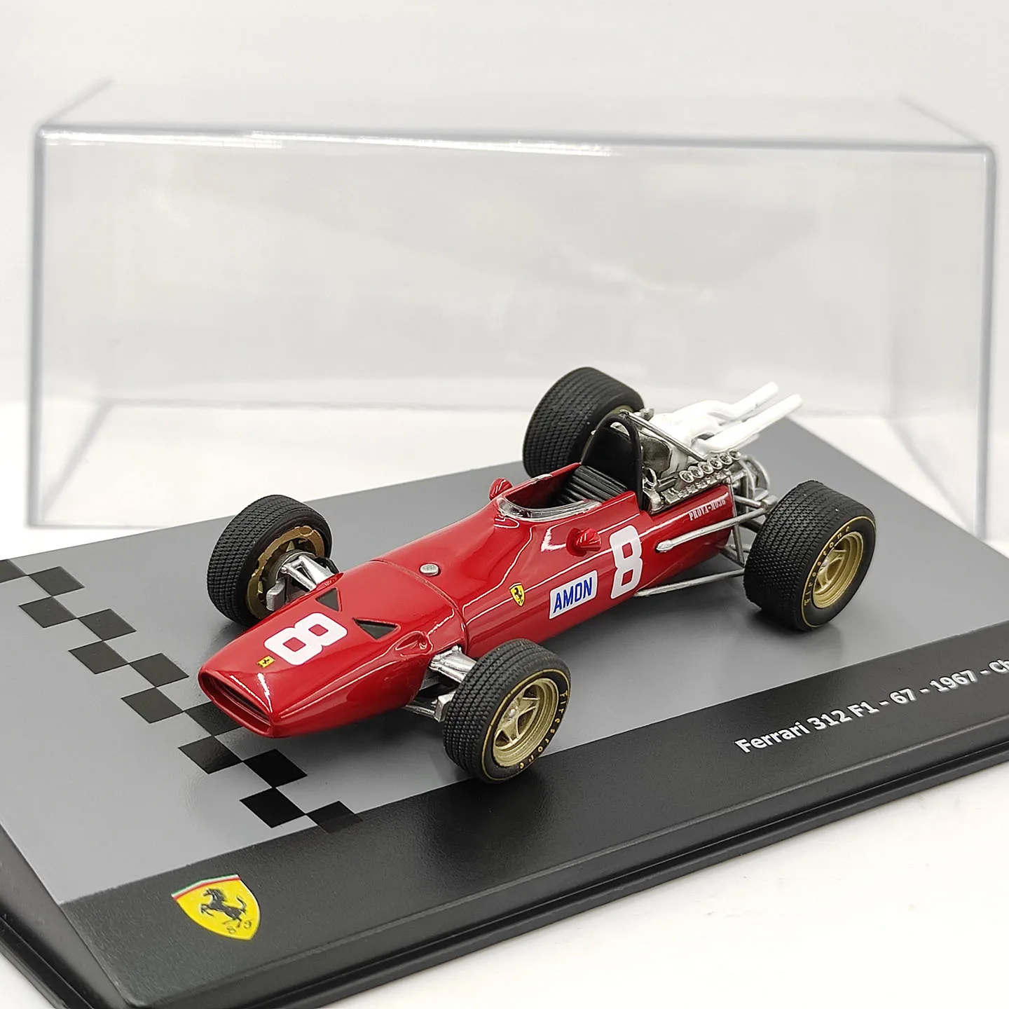 Coche de Carreras de Fórmula 1 Ferrari 312 de 1967 a Escala 1:43 de Diecast IXO # Modelo de Coche de Aleación 8