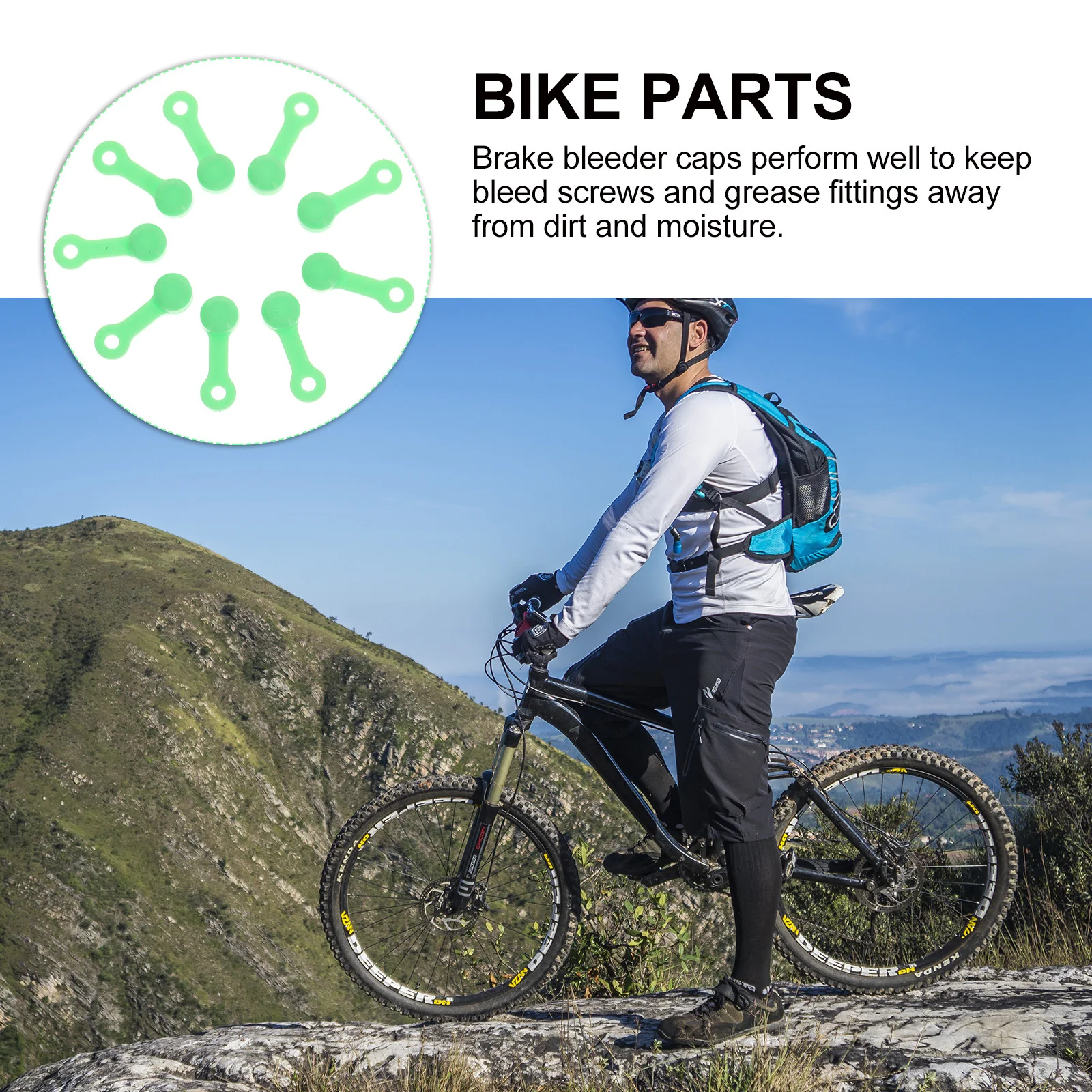 

20Pcs Professional Brake Bleeder Caps Bike Accessory High Class Plastic Durable Safe Sealing Bike Parts Screw Caps
