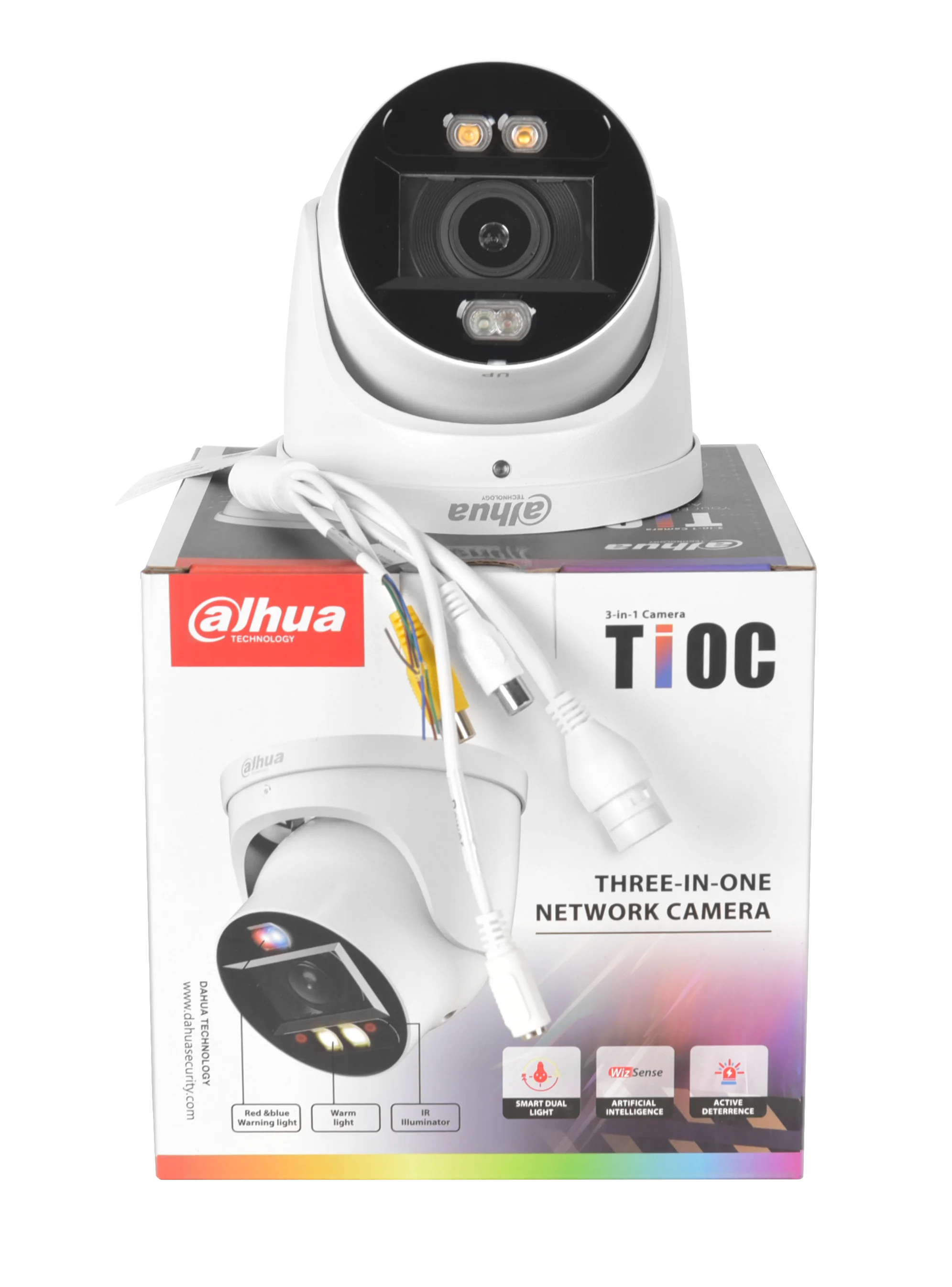 Dahua Serice 8MP POE IPC-HDW3849H-ZAS-PV Smart Dual Light Active Deterrence 5X ZOOM Vari-focal Eyeball WizSense Network Camera