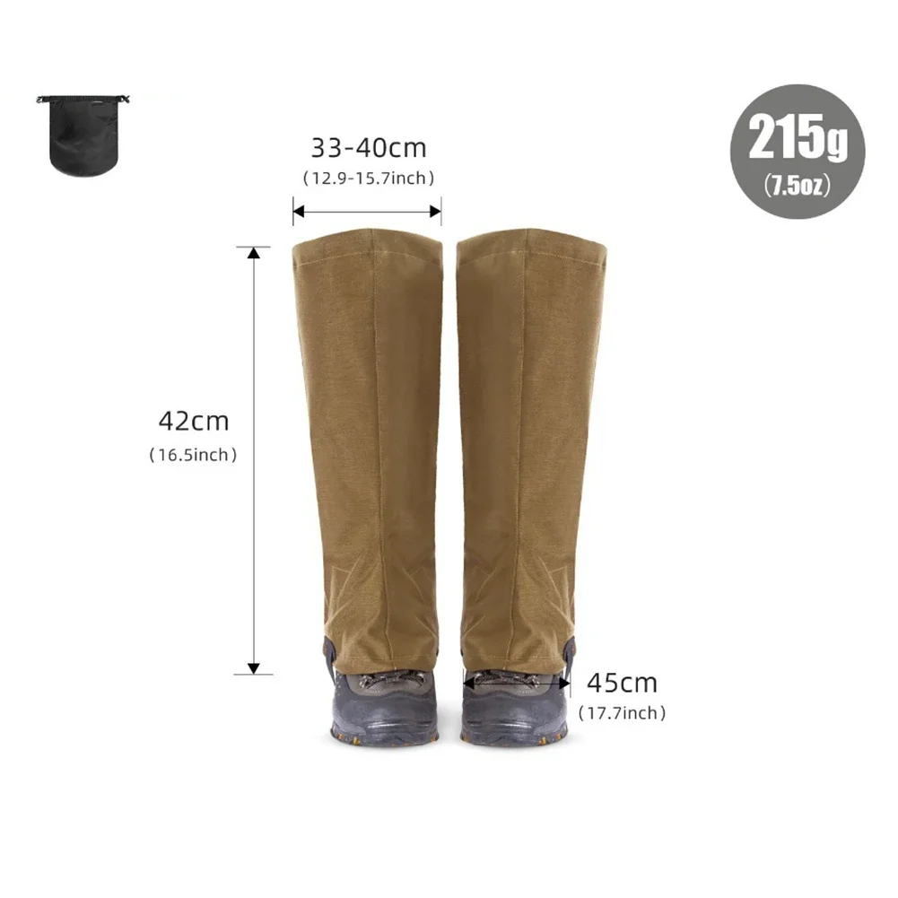 lightweight-gaiters-green-hiking-gaiters-windproof-treatment-tear-and-scratch-resistant-adjustable-straps-muddy-trails