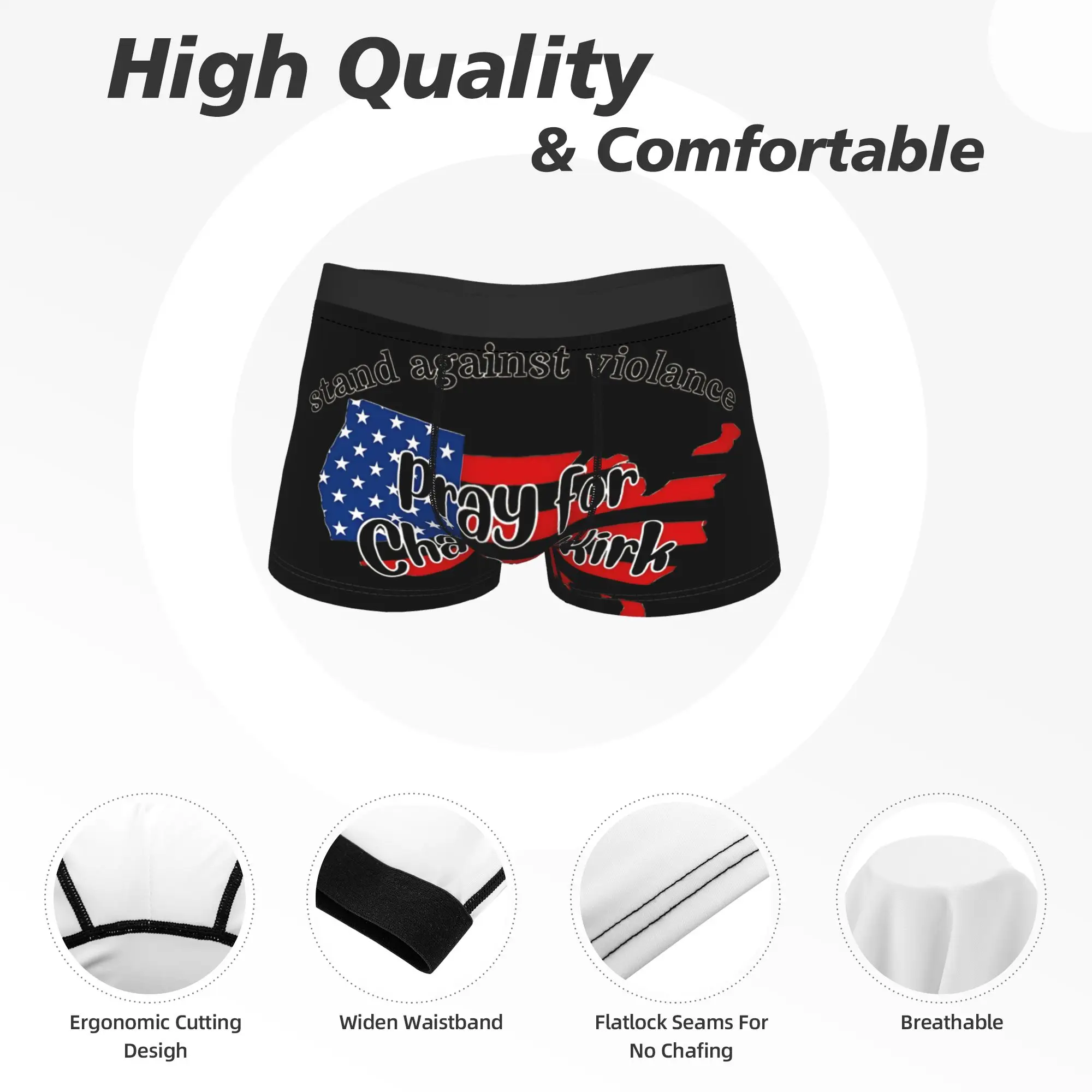 تشارلي كيرك الملابس الداخلية الجدة سراويل تصميم الملاكم موجز للذكور 3D الحقيبة بالإضافة إلى حجم الملاكم السراويل