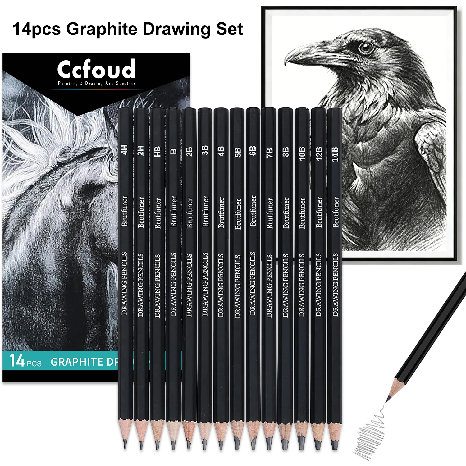 14/29/38/46/60/69pcs Drawing Sketching Coloring Set Drawing Pencils & Sketching Kit Art Tool Kit Professional Art Supplies Set