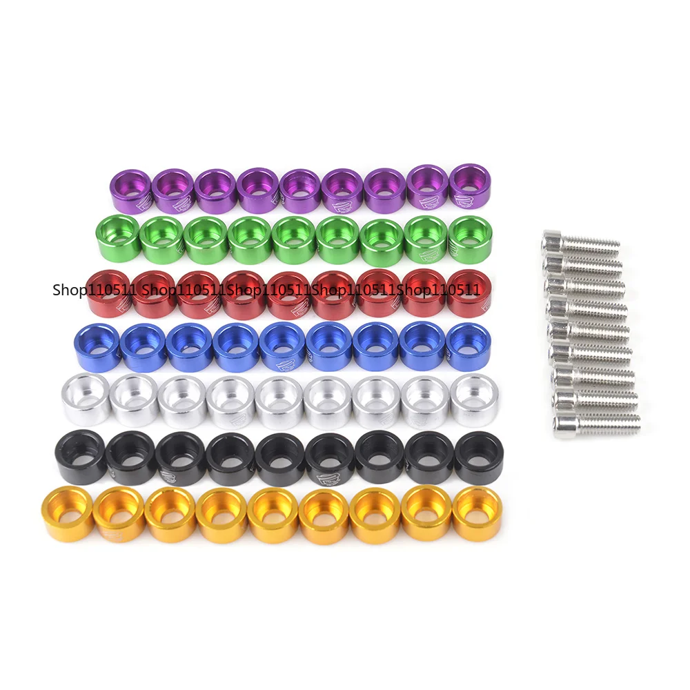 GM 9pcs M8 Car Styling Modified JDM Sticker Password Fender Washer License Plate Bolt Auto Parts