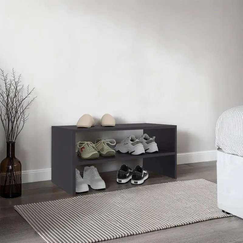 

Compact Modern Shoe Rack with 3 Open Shelves, 23.6" Wide Organizer for Entryway or Closet