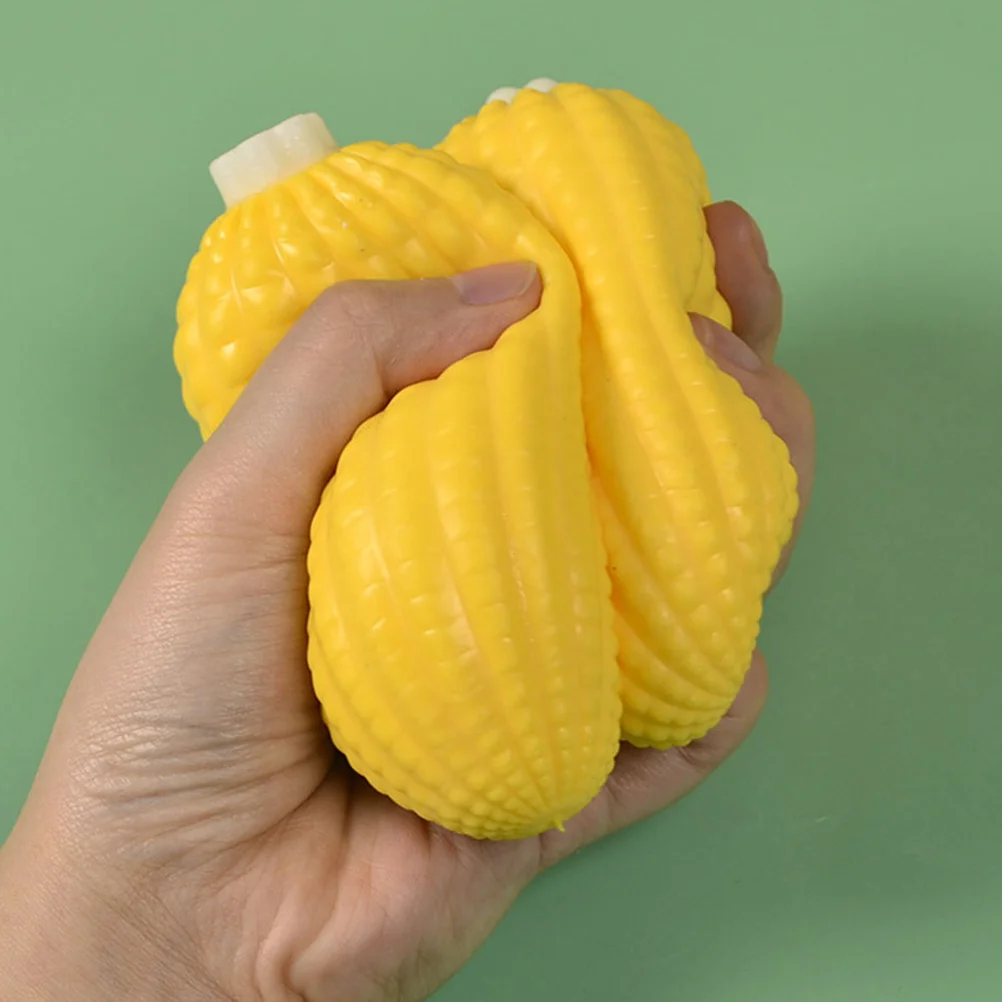 Balles anti-Stress à presser en forme de maïs, 3 pièces, soulagement de la décompression, jouet sensoriel pour enfants et adultes, balles anti-Stress en maïs
