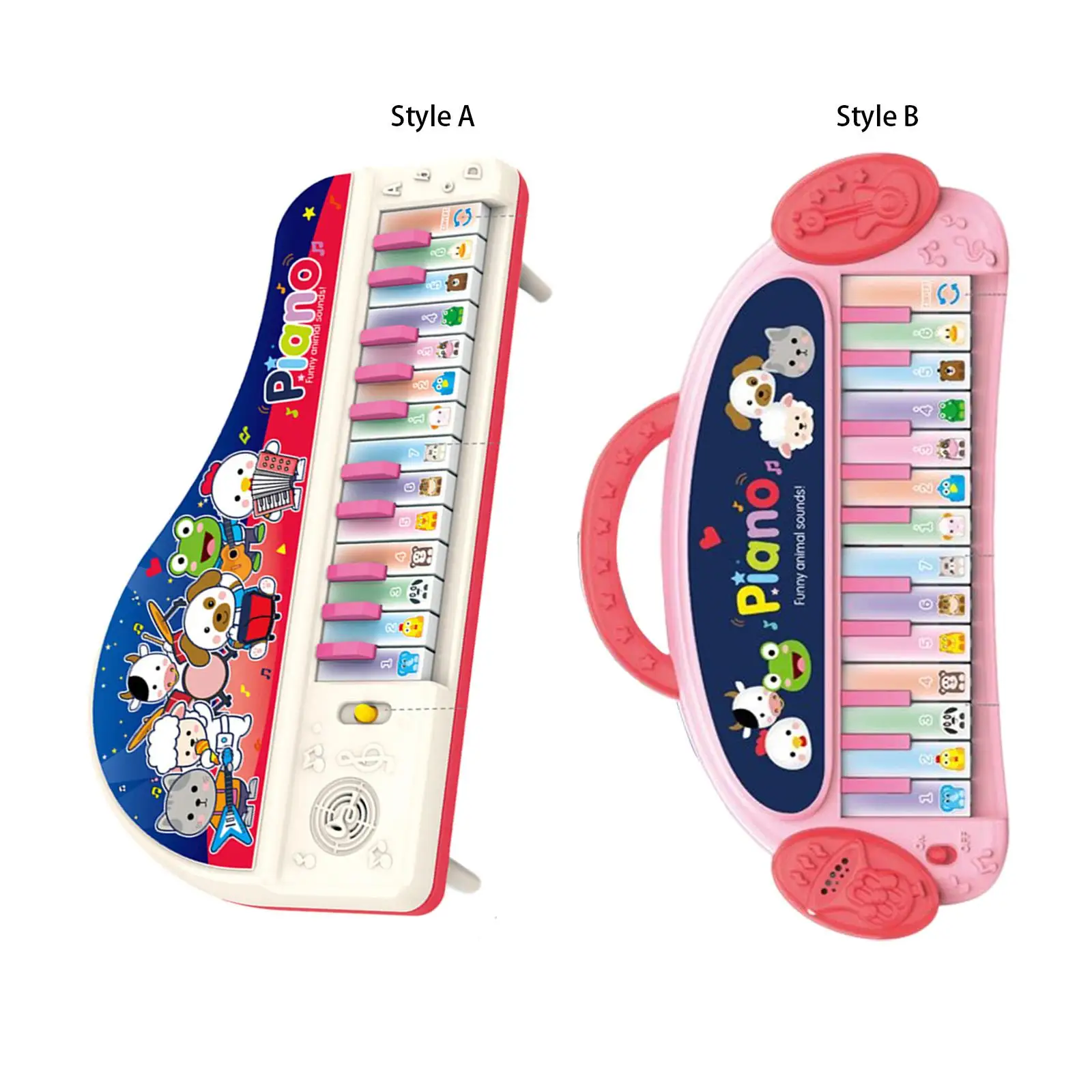 Portable 24 Keys Piano Keyboard Early Learning Educational Toys for Beginner