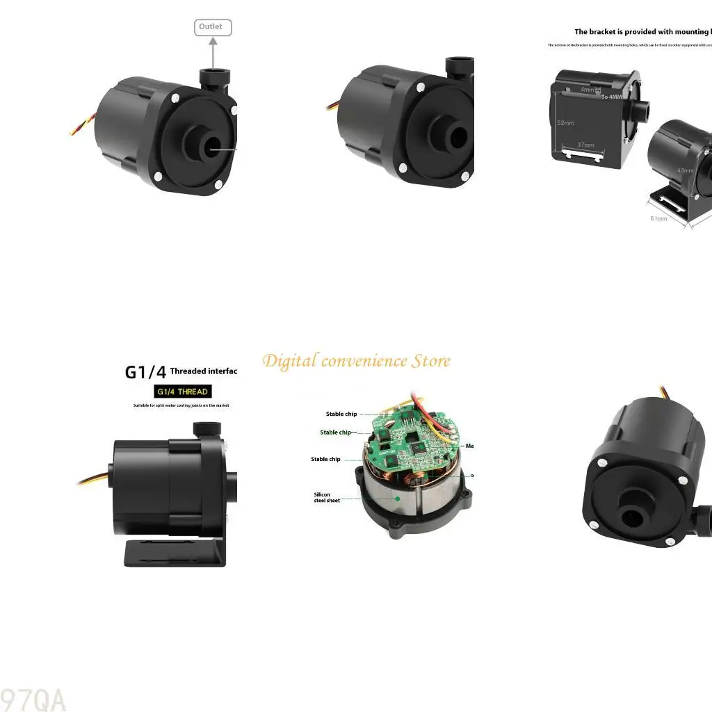 

97QA PU-SC1000 Computer Water Integrated Water Cooling Heat Transfer 1200L/H Speed Adjustable for PC